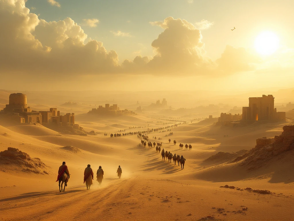 Ancient Trade Routes: Africa to Israel bible map