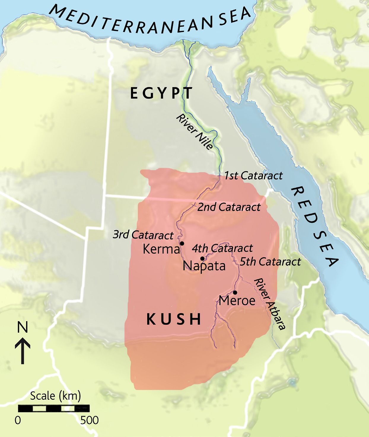 Biblical Map of Kush and Nubia bible map
