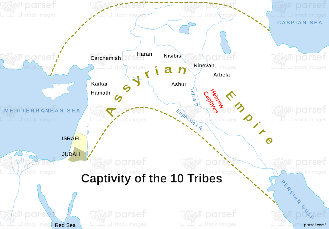 Follow the exile of Israel’s northern kingdom into Assyria bible map