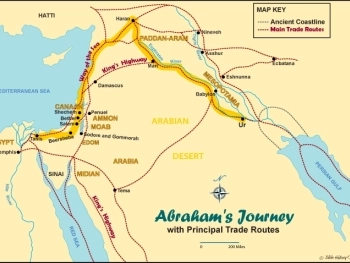 Abraham's Journey Map image
