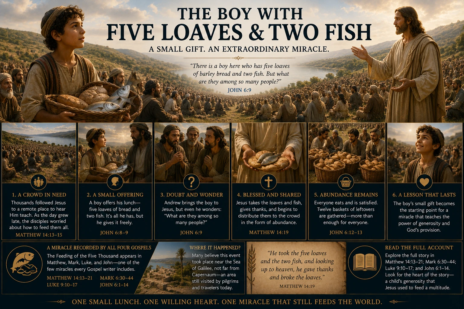 The Generous Boy Who Shared His Lunch: A Biblical Tale hero image